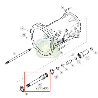 드라이 클러치 앞 반응 입력 부품 YZ91406 존 디어용 샤프트