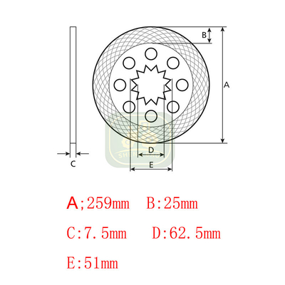 트랙터용 차차 시스템 15T 114622C2 브레이크 디스크
