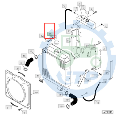 존 디아 5320N 5410 5415 5510 5320N을 위한 RE70236 견인차 냉각 장치