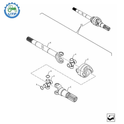 580N 580SN 580SN 신네덜란드 로더부는 샤프트 12t 84316951을 단락시킵니다