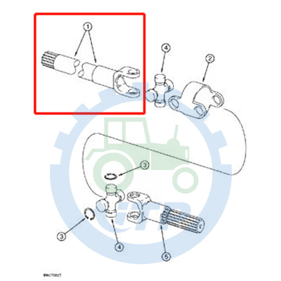 사건 백호 590SL 590SM 590L 앞자축 긴 샤프트 195212A1